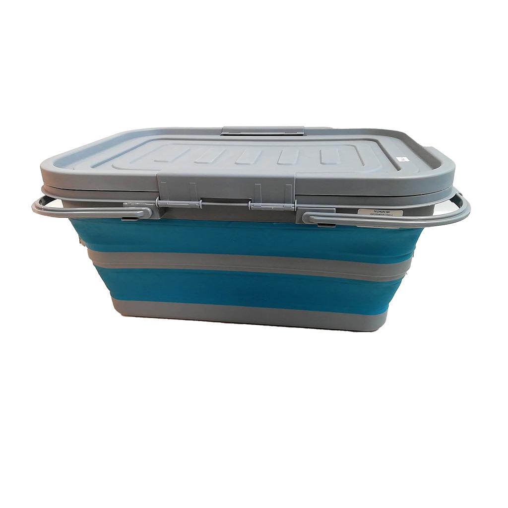 CESTA PLASTICA PLEGABLE GRANDE 1HM42-14 (41 x 60 x 28cm)