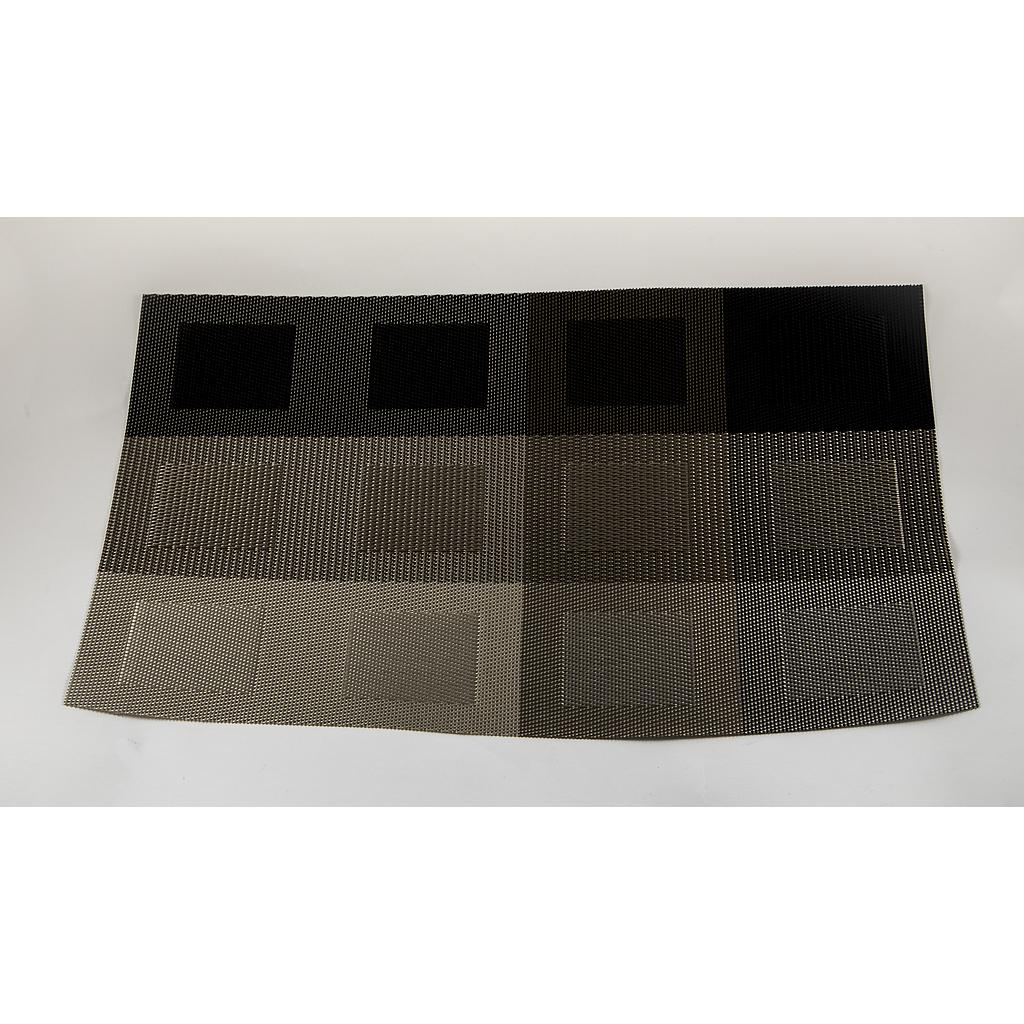 INDIVIDUAL RECTANGULAR CUADRITOS NEGRO 2HM42-18A (30 x 45cm)
