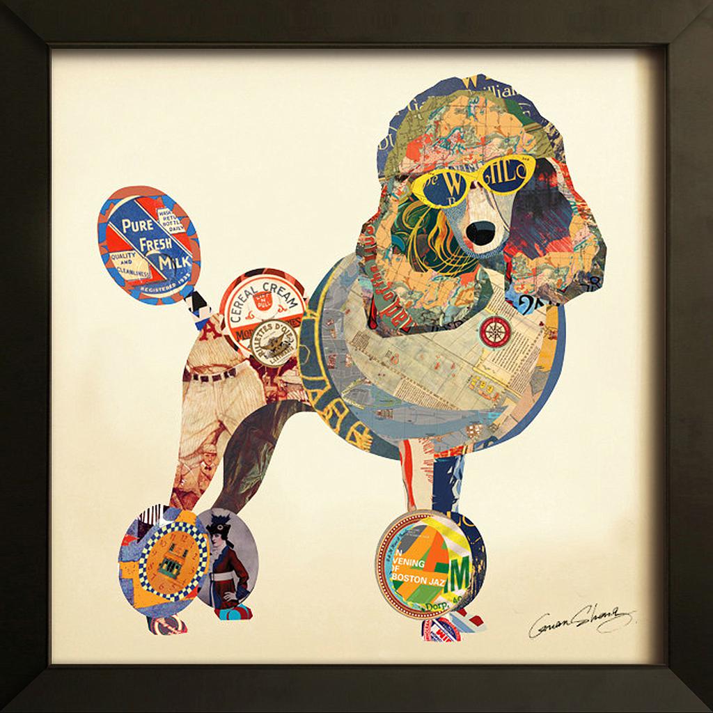CUADRO FRECH POODLE CH017 (41 x 41cm)