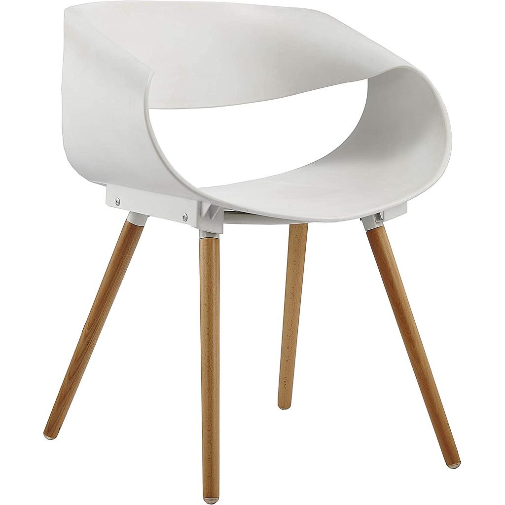 SILLA VALPARAISO PATAS MADERA BLANCO SL-7064BL (55 x 47 x 75cm)