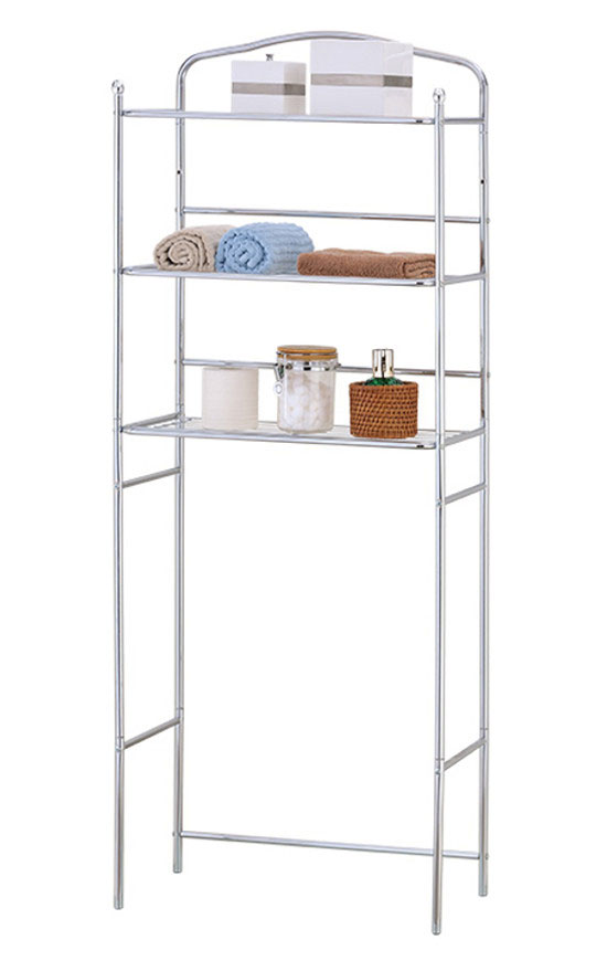 ESTANTE INODORO 3 NIVELES CROMO TS218