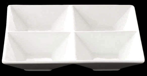 BANDEJA CUADRADA CON DIVISIONES MEDIANA M29730 (20 x 20cm)