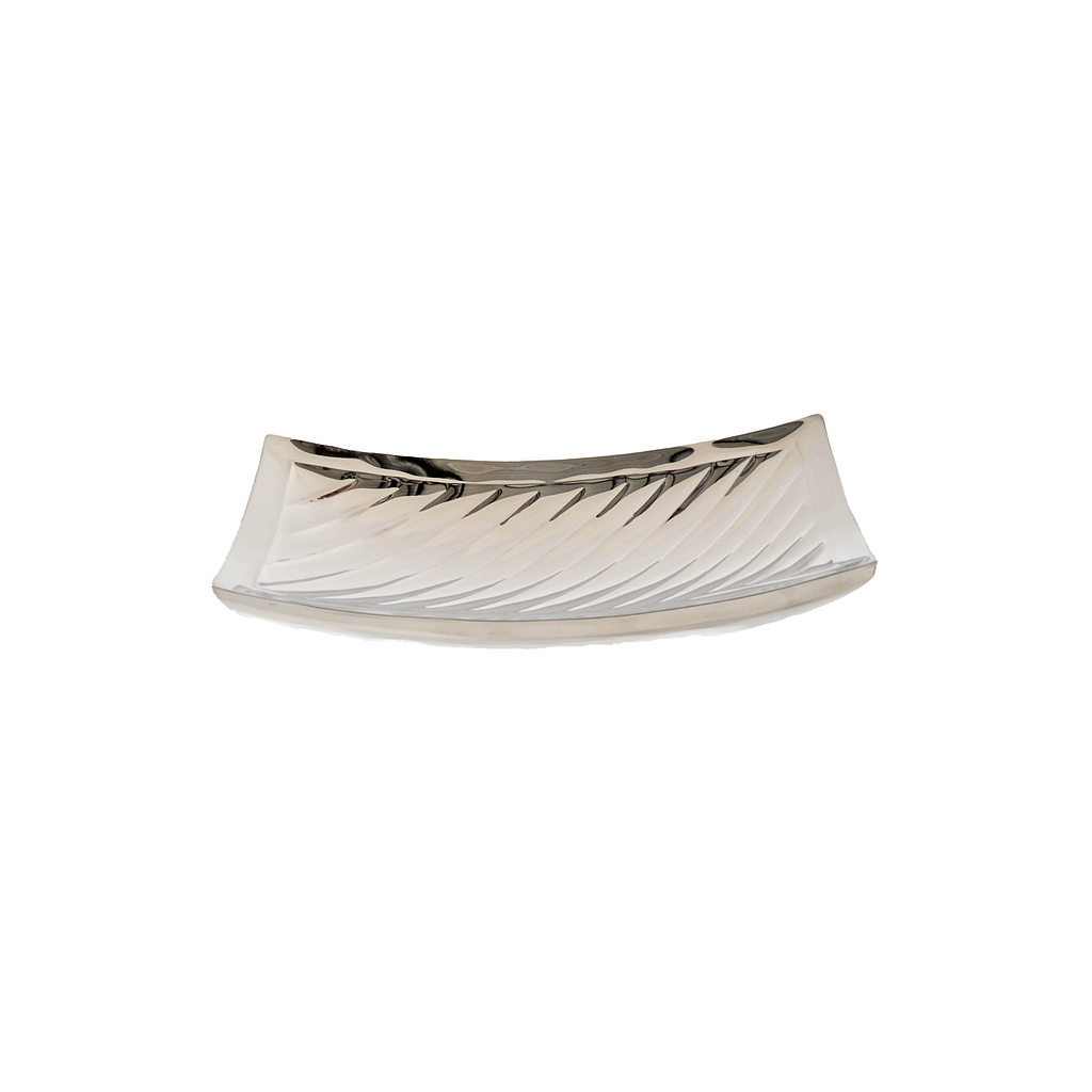 BANDEJA RECTANGULAR ACERO INOXIDABLE GRANDE ALM-375G (38 x 21cm)
