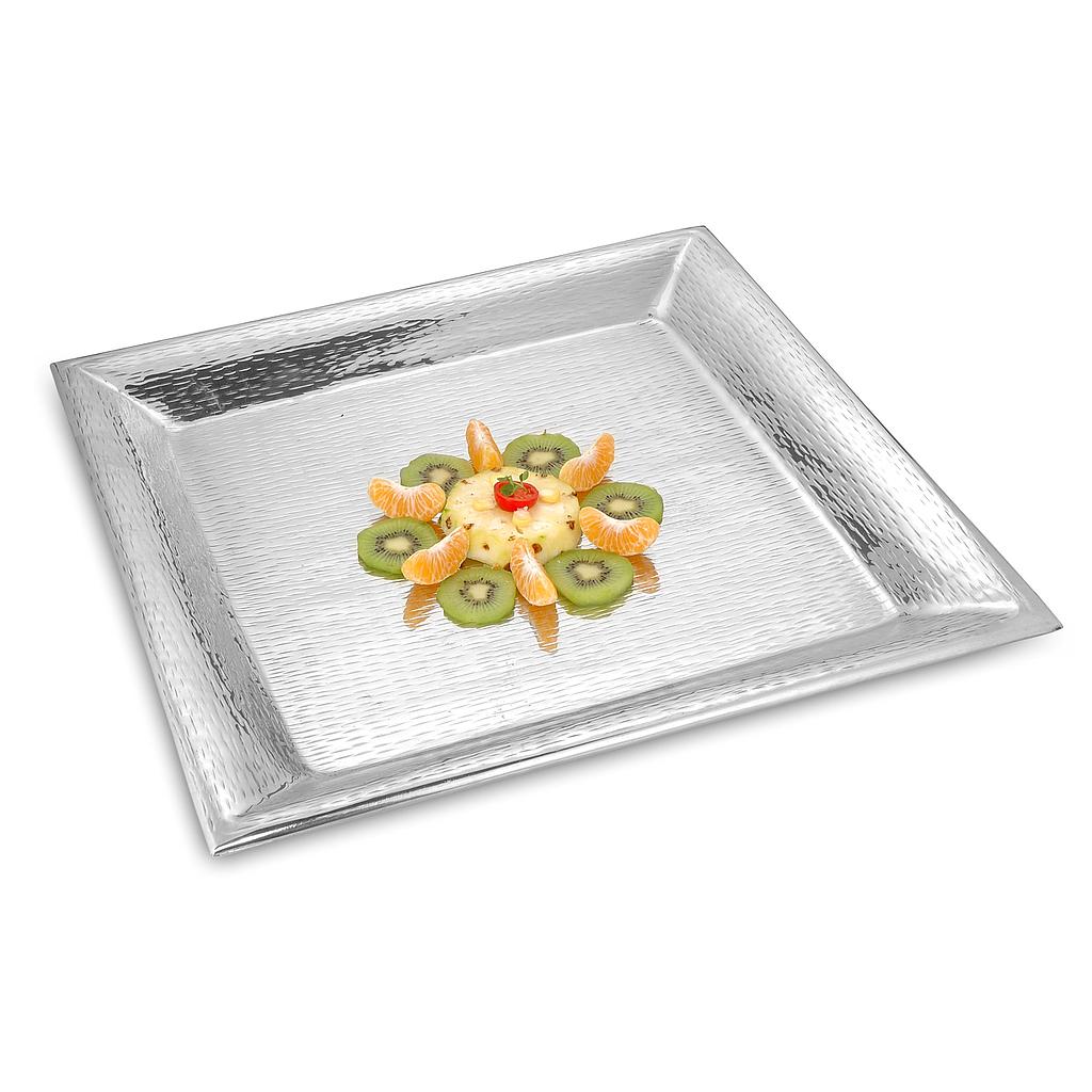 BANDEJA CUADRADA SPARTA ACERO INOXIDABLE ALM-467RH (42 x 42cm)