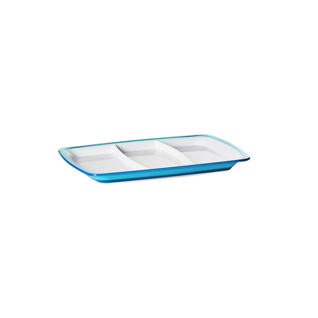 BANDEJA HORS D'OUEVRE TURQUESA M4540TC (28x0.5x2cm)