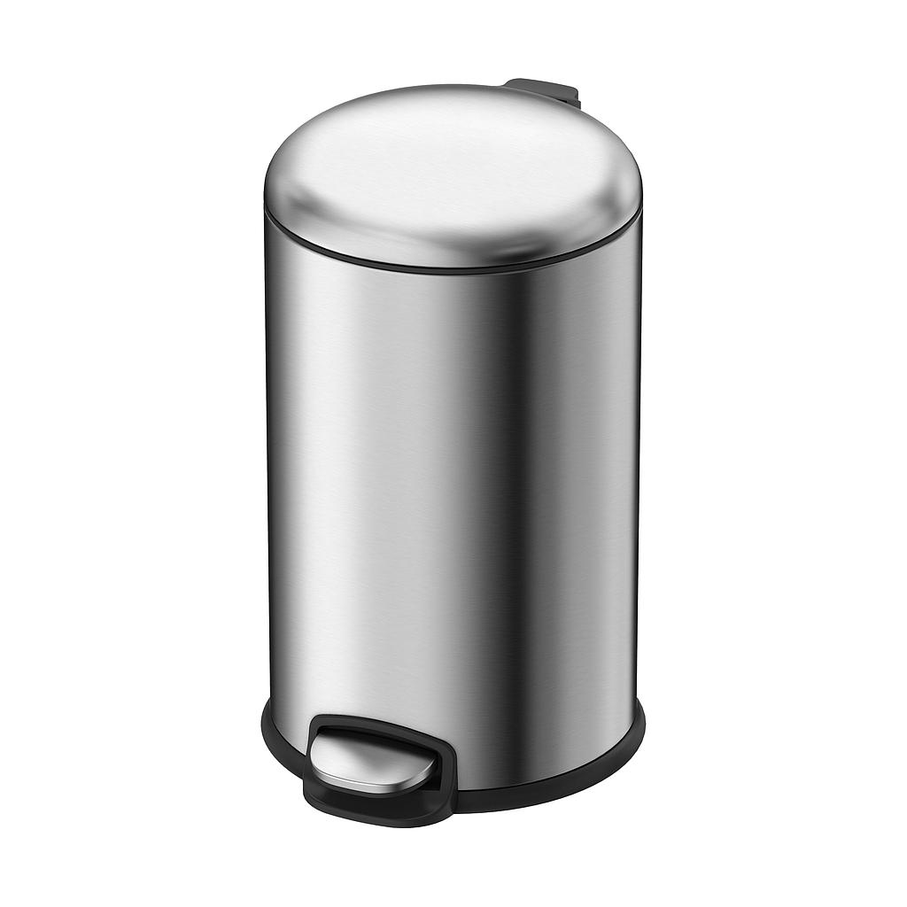 BASURERO ACERO INOX MATE BASS 12lt JH-8853MT1 (25.1 x 40.1cm)