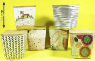 CONTENEDOR TAPA BAMBOO VARIOS COLORES S04448 BS766 (11 x 11 x 10.5cm)