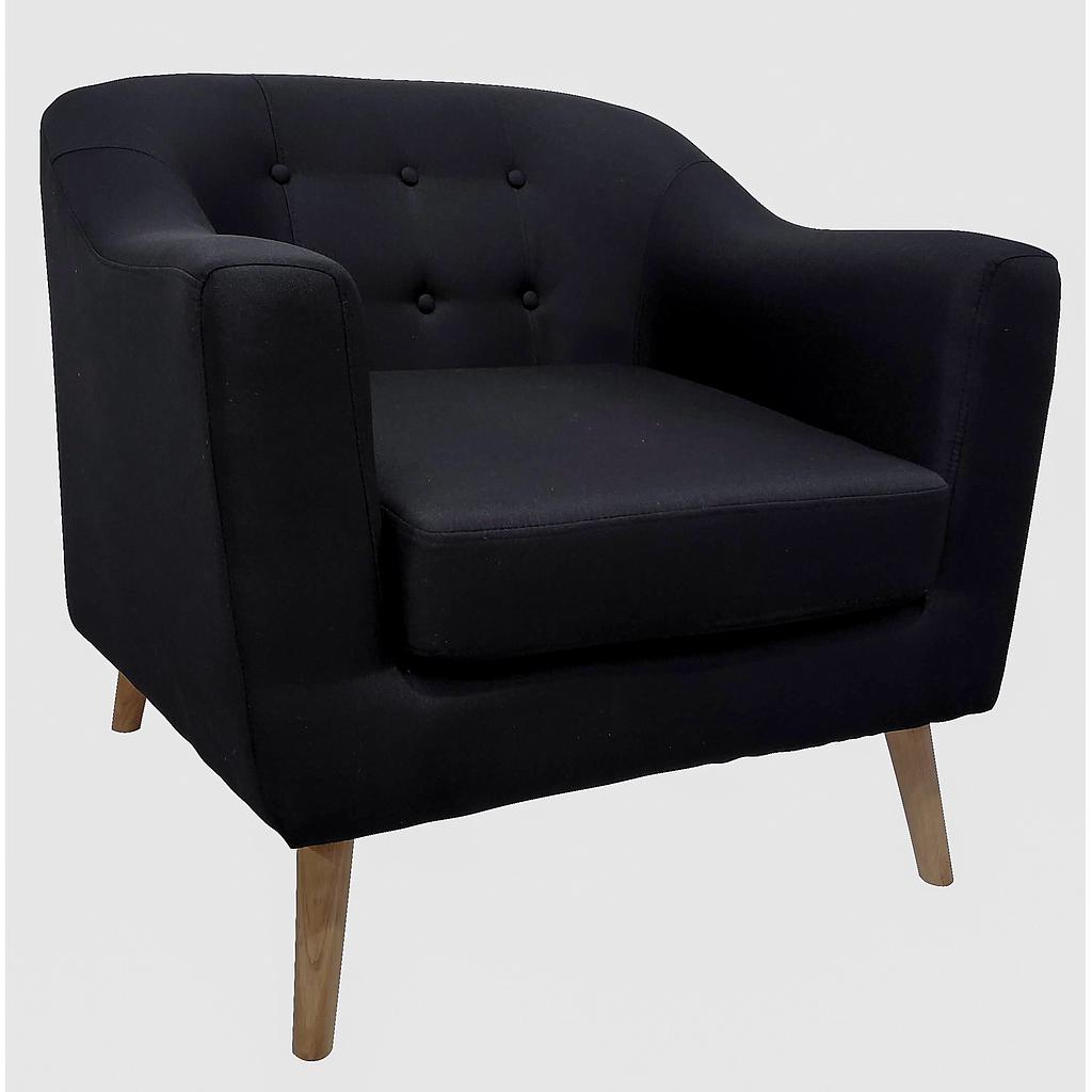 POLTRONA BRUSELAS NEGRO DC166/XC188-34 (80 x 76 x 80cm)