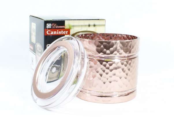 CONTENEDOR ALMACENAMIENTO ACRILICO CON TAPA ROSADO S05141 (11 x 11cm)