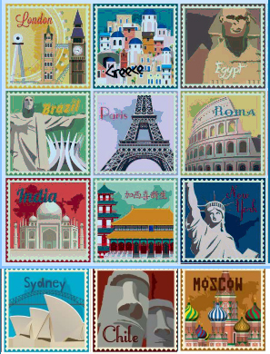 VINILOS ADHESIVOS OPACOS TRAVEL V0029 (15 x 15cm)