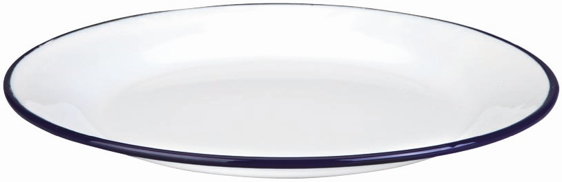 PLATO TENDIDO BLANCO HIERRO ENLOZADO IB 901126 (26cm)