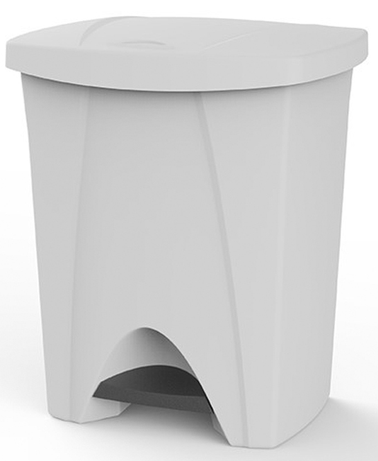 BASURERO DE PEDAL BLANCO 25lt 6425_BLA (31 x 33 x 41cm)