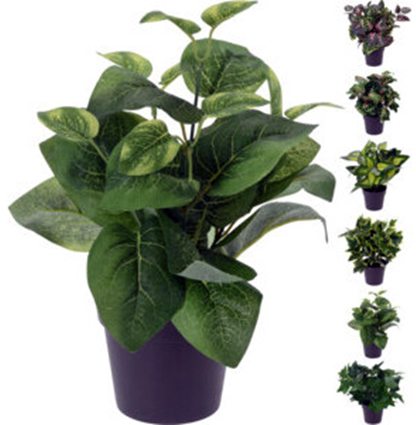 PLANTA ARTIFICIAL CON MACETA DIVERSOS MODELOS PL4002590 (26cm)