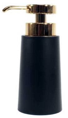 DISPENSADOR JABON NEGRO/ROSADO S05118 (8 x 18cm)