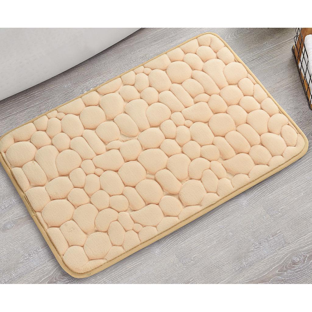 ALFOMBRA MEMORY FOAM DISENO PIEDRAS BEIGE 22469322 (40 x 60cm)