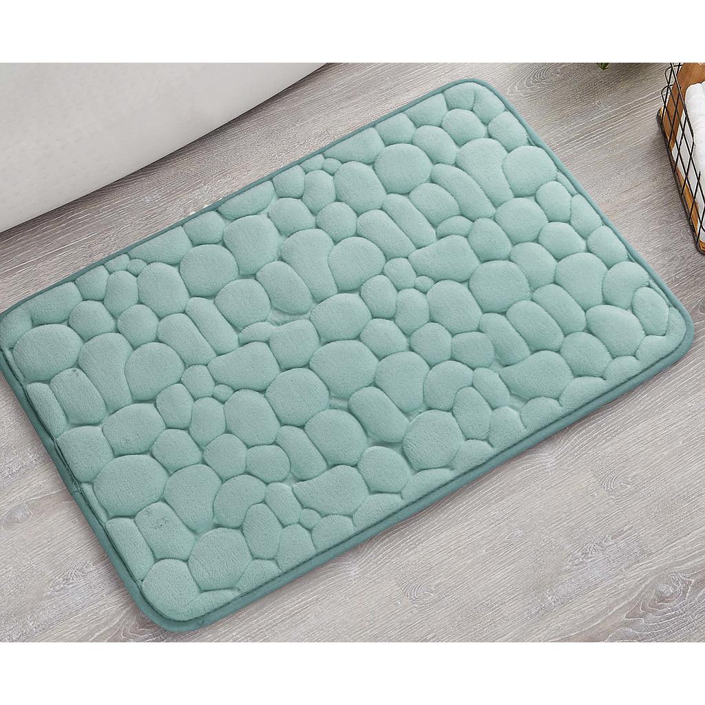 ALFOMBRA MEMORY FOAM DISENO PIEDRAS TURQUESA CLARO 22469323 (40 x 60cm)
