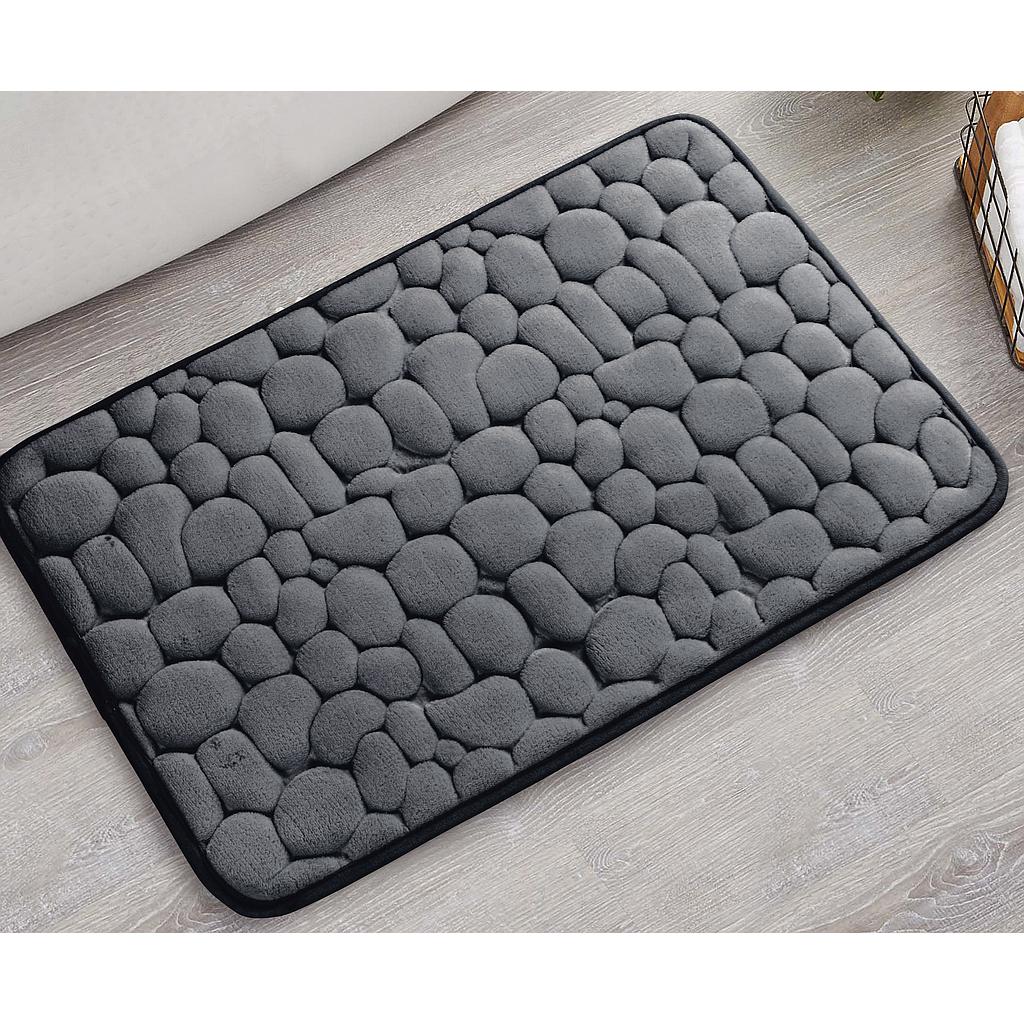ALFOMBRA MEMORY FOAM DISENO PIEDRAS GRIS 22469324 (40 x 60cm)