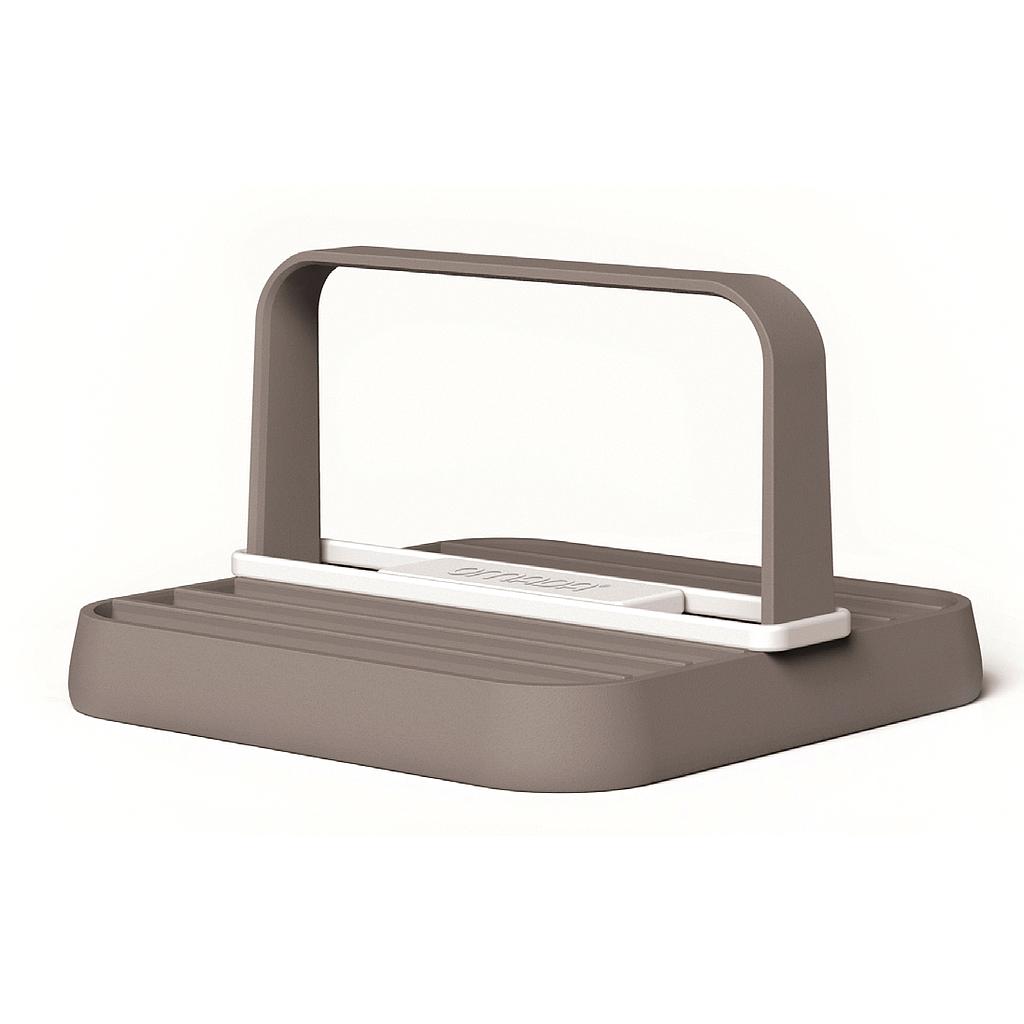 PORTA SERVILLETAS PANGEA GRIS M5546TE (22 x 22 x 13.5cm)