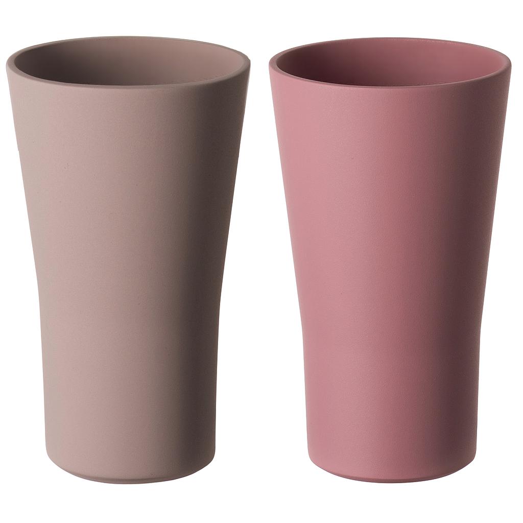 SET VASOS REAMO ROSADO R55422RS 2PZS (8.6 x 8.6 x 14.4cm)