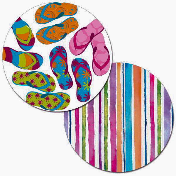 INDIVIDUAL REDONDO CHANCLAS DE VERANO REVERSIBLE CN 48086 (34.29cm)