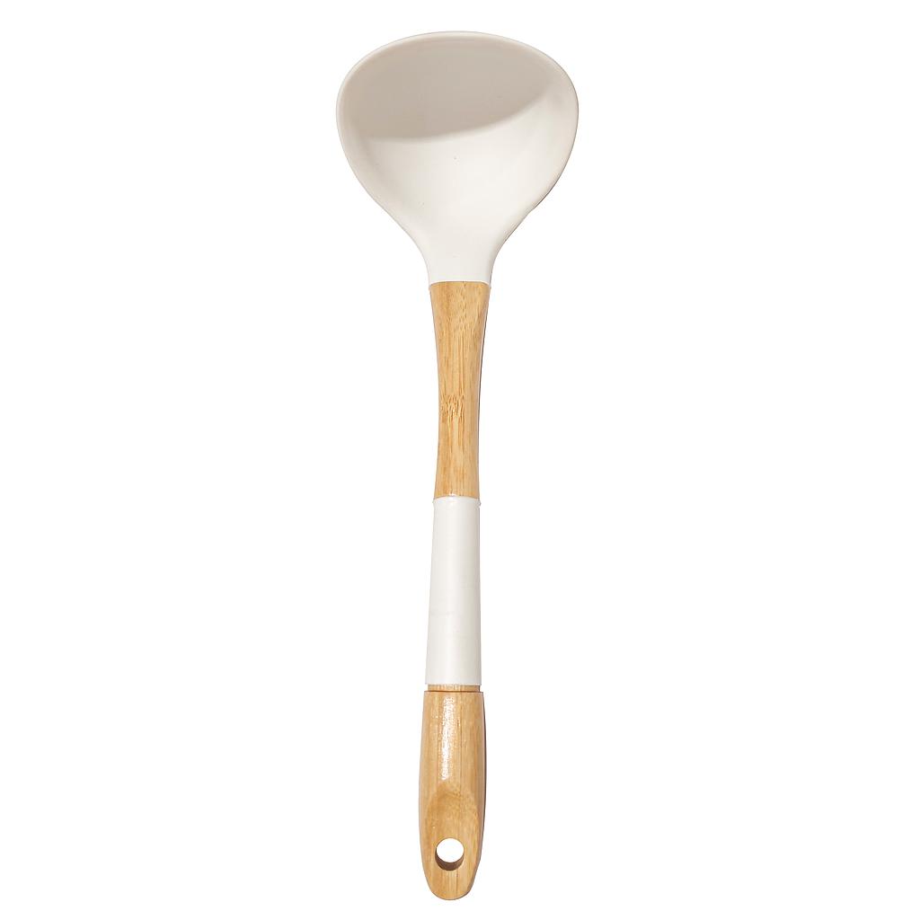 CUCHARON BAMBOO/SILICONA BLANCO 1HM5-2B