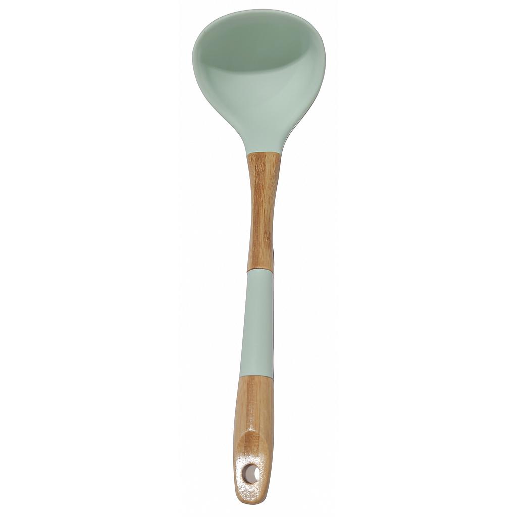 CUCHARON BAMBOO/SILICONA VERDE 1HM5-2V