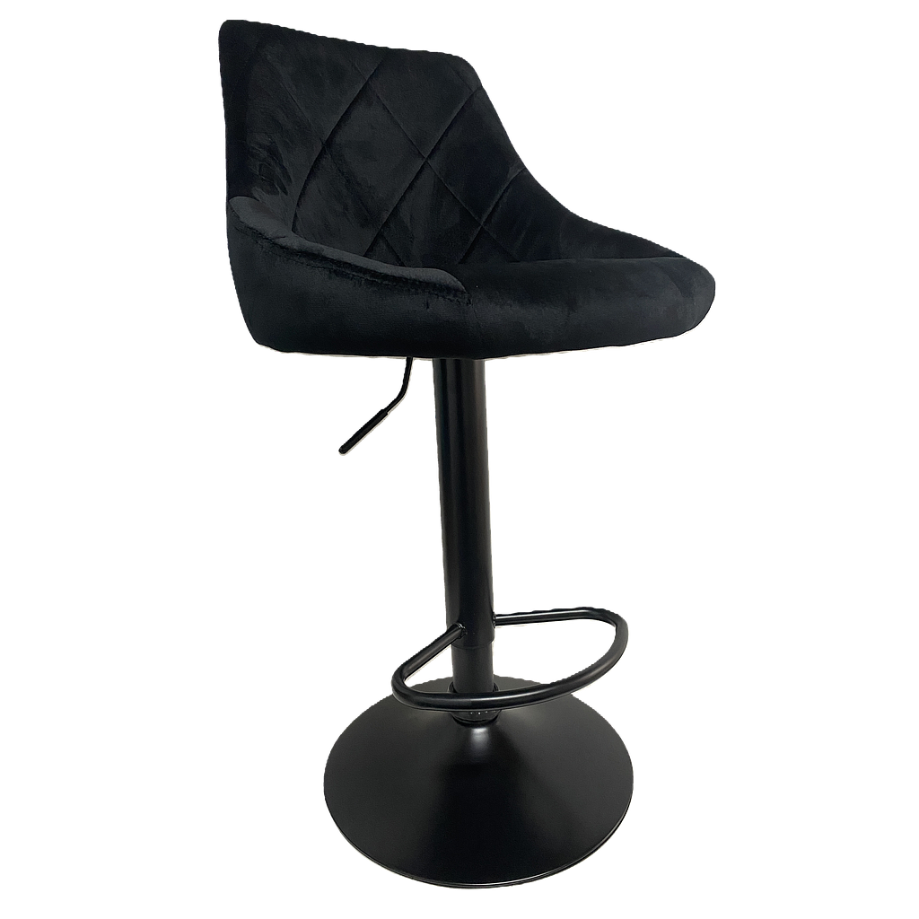 TABURETE BROOKVILLE TERCIOPELO NEGRO BA-12NG