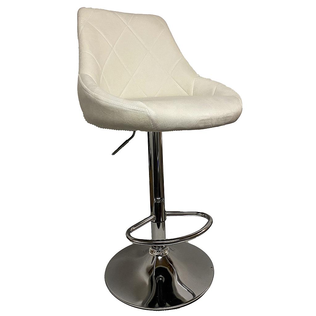 TABURETE BROOKVILLE TERCIOPELO BLANCO BA-12BL