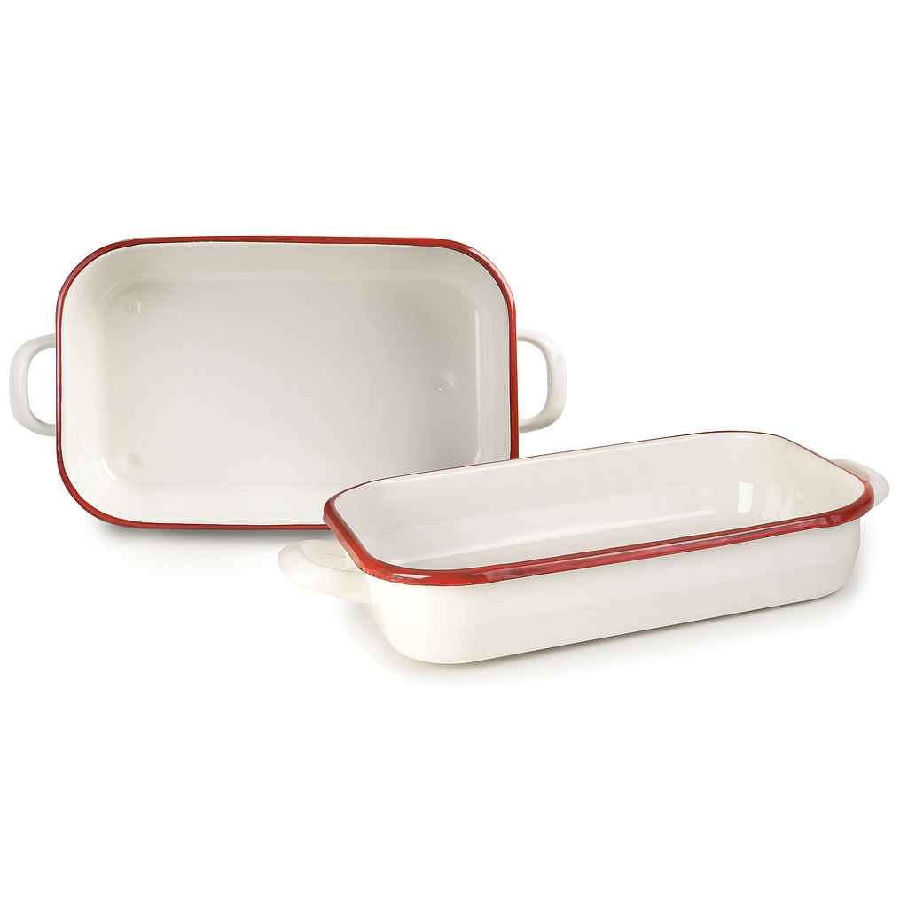CAZUELA CON ASAS BLANCO ROJO IB 909932 (32cm)