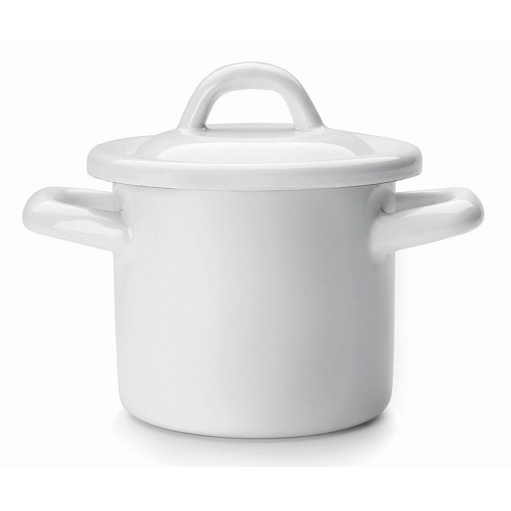 OLLA MINI CON TAPA BLANCA IB 902910 (10cm)