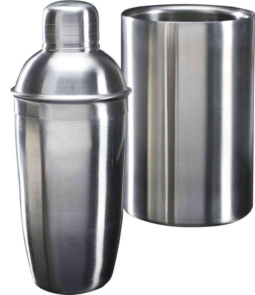 SET BARMAN ACERO INOX 2PZS A12441330 (SH 19cm / WC 12  x 18cm)