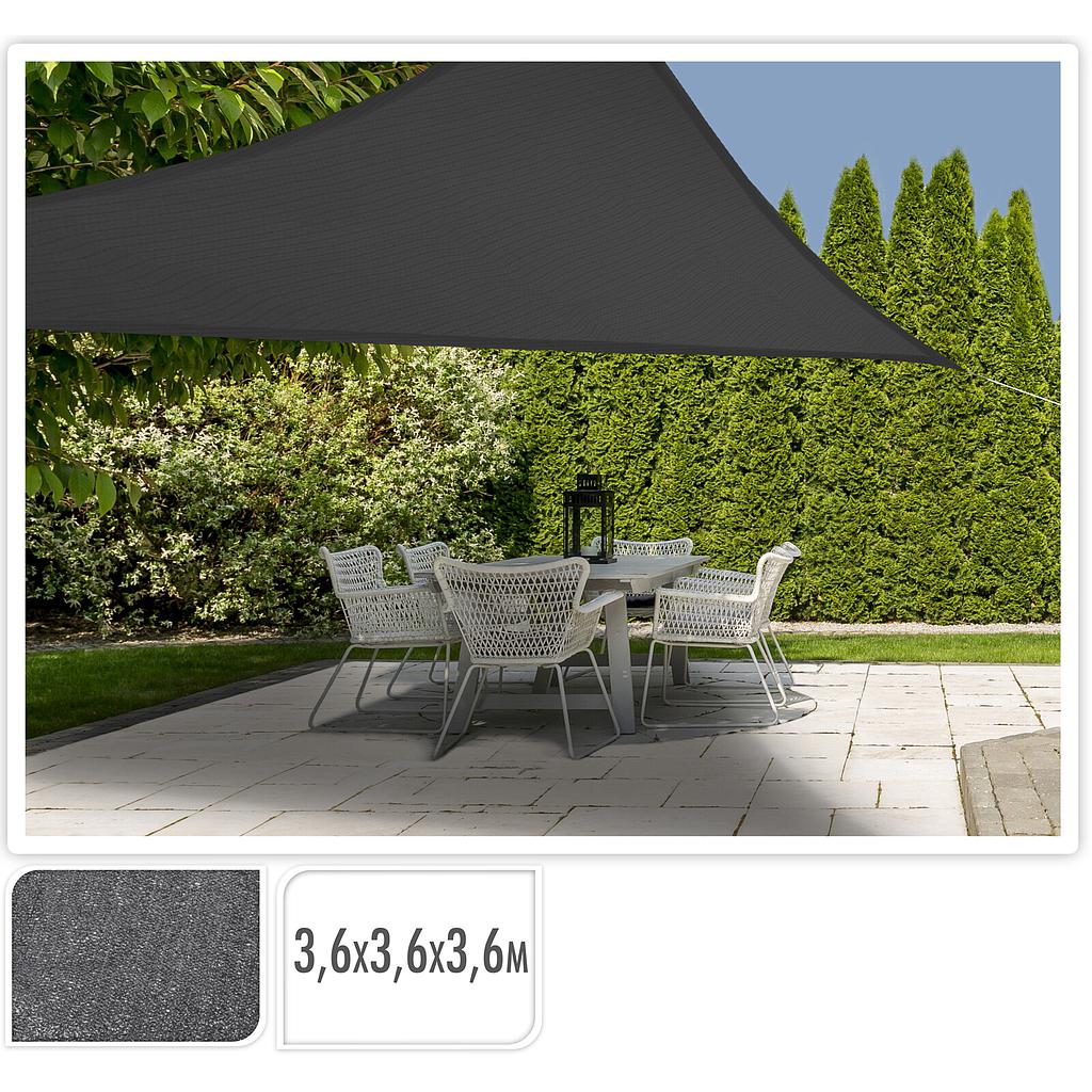TELA PARA SOMBRA TRIANGULAR TELA GRIS X66100200 (360 x 360 x 360cm)
