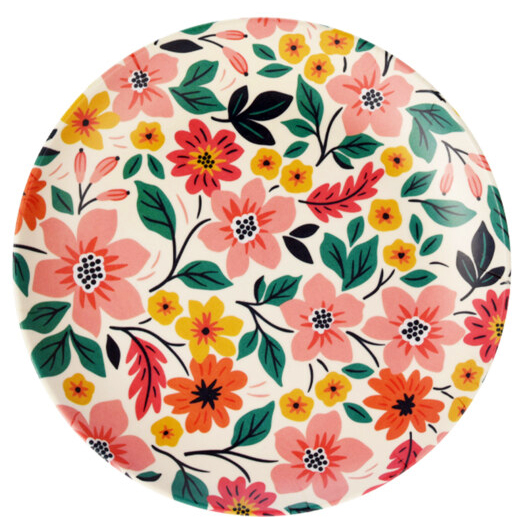 PLATO TENDIDO FLORES 177600840C (14.5 x 7cm)
