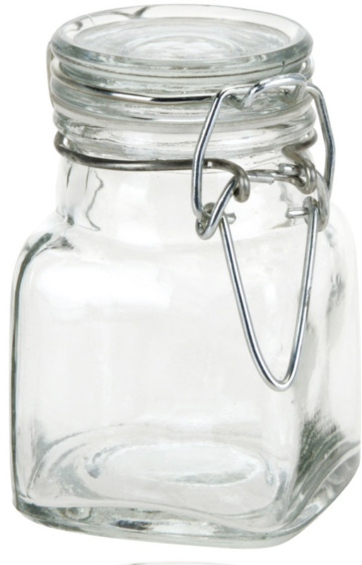 FRASCO HERMETICO DE VIDRIO CUADRADO CD1002320B (60ml)