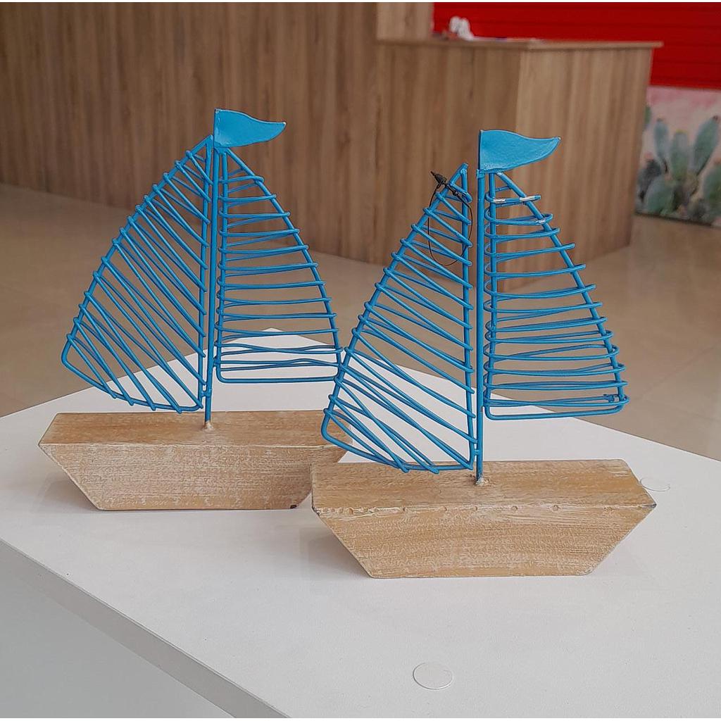 ADORNO BARCO AZUL 704-83958 (14.5 x 4 x 18.5cm)