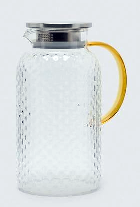 JARRA DE VIDRIO ARAMOROJUG MANGO COLOR NARANJA S07692 (23 x 10cm /1940ml) 