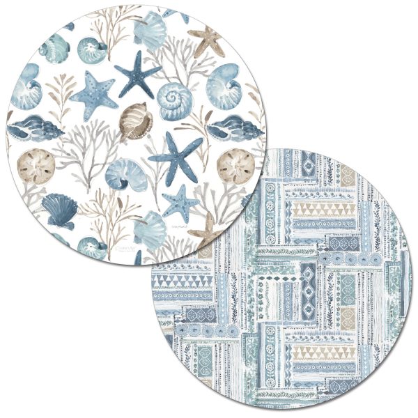 INDIVIDUAL REDONDO ESCAPE AZUL REVERSIBLE CN 173-00068