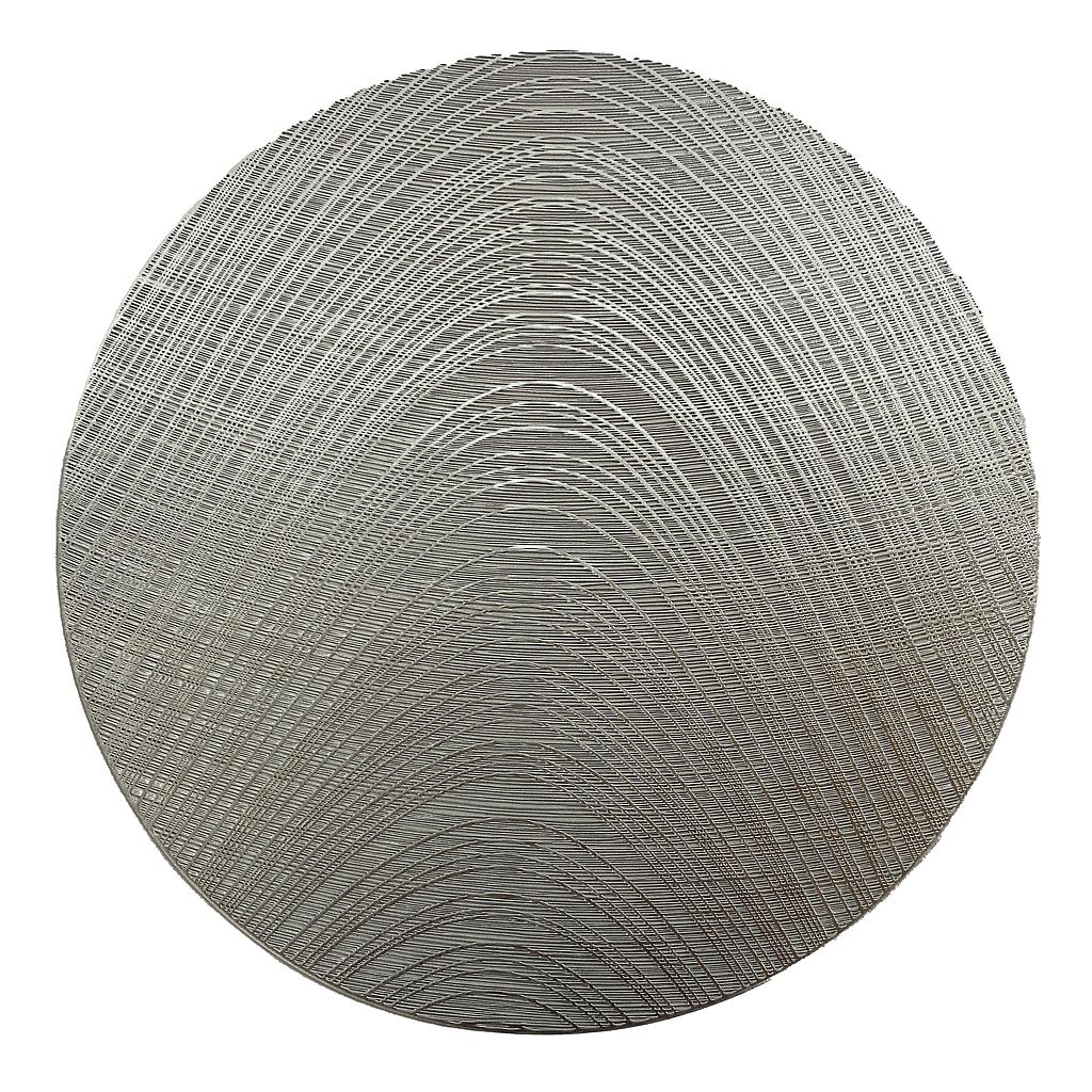 INDIVIDUAL DECORATIVO REDONDO PLATA 2HM42-24PL