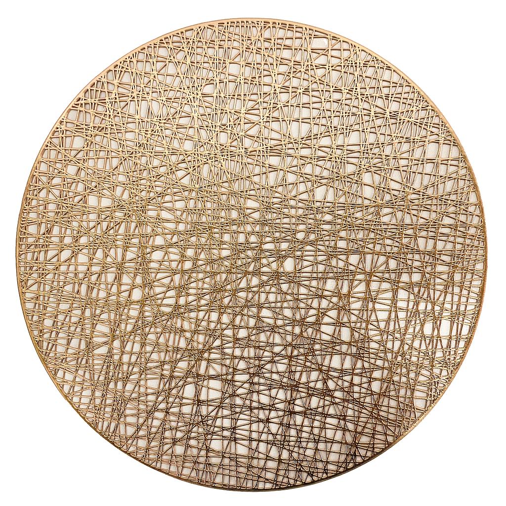 INDIVIDUAL DECORATIVO REDONDO COBRE 2HM42-25CB