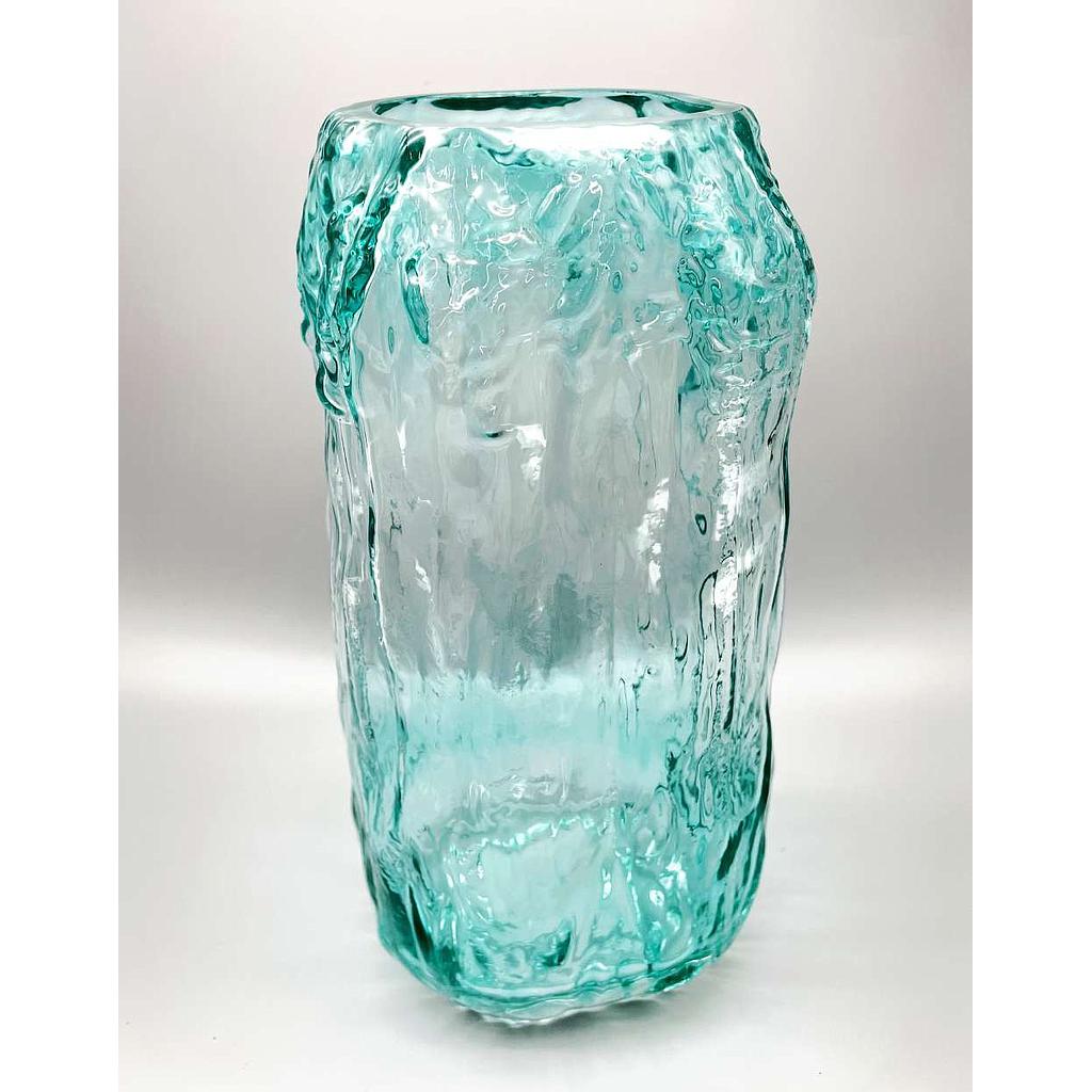 FLORERO DE VIDRIO TURQUESA EN CAJA F22069 (30cm)