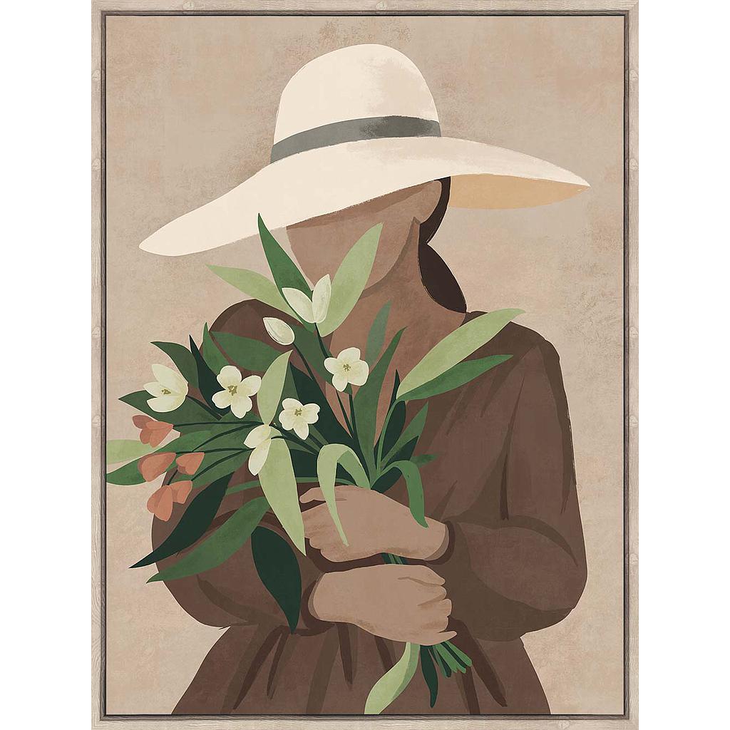 CUADRO NIÑA CON FLORES 18232 (60 x 80cm)