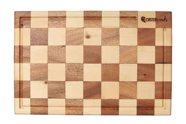 TABLA PICAR MADERA AJEDREZ SMALL CAS-11TPPICAR (45 x 25 x 2.5cm)
