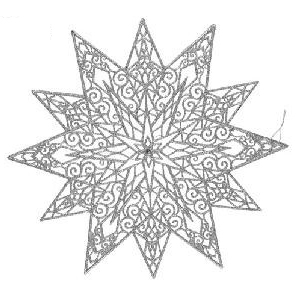 ADORNO NAVIDENO COLGANTE PLATEADO 244539 / ES23230 (49cm)