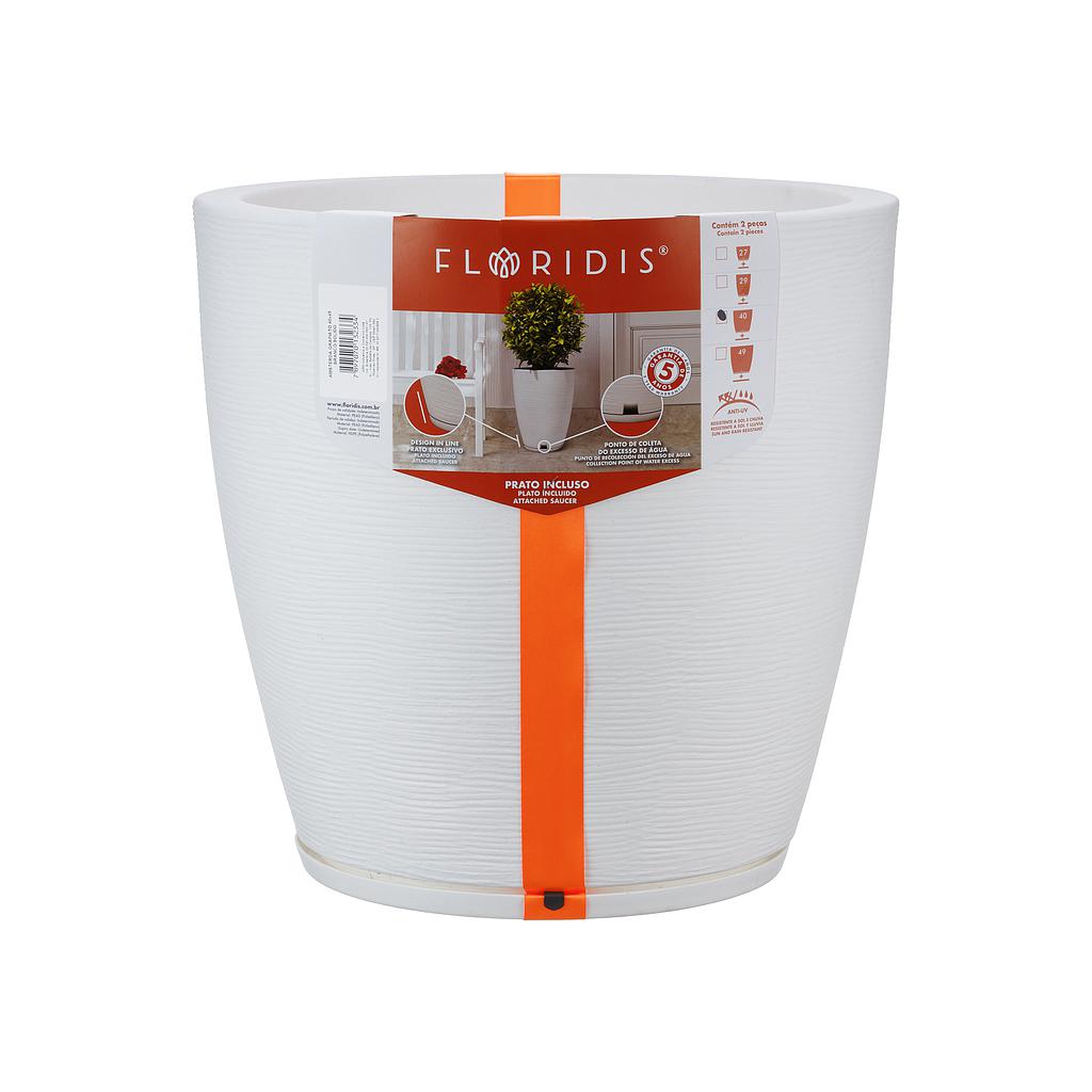 MACETA AMSTERDAM GRAFIATTO BLANCO 7908377401556 (40 x 45cm)