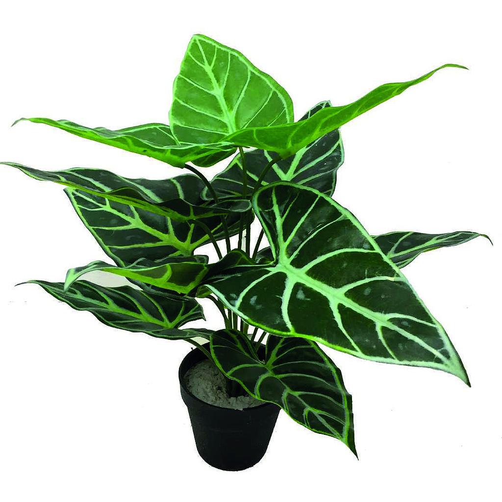 PLANTA ARTIFICIAL MINI TARO CON MACETA F22441 (40cm)
