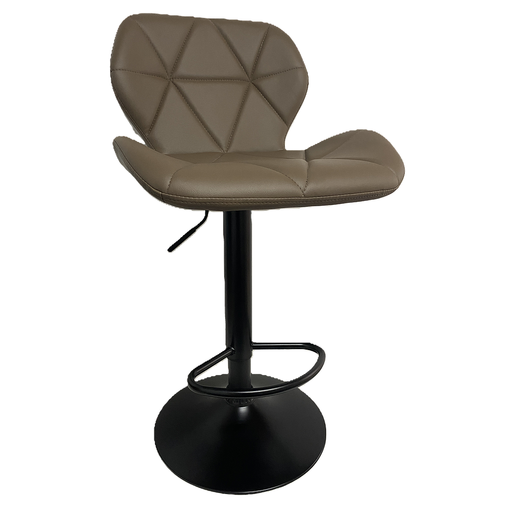 TABURETE EDISON MARRON BASE NEGRA CS-B006MRB (75cm)