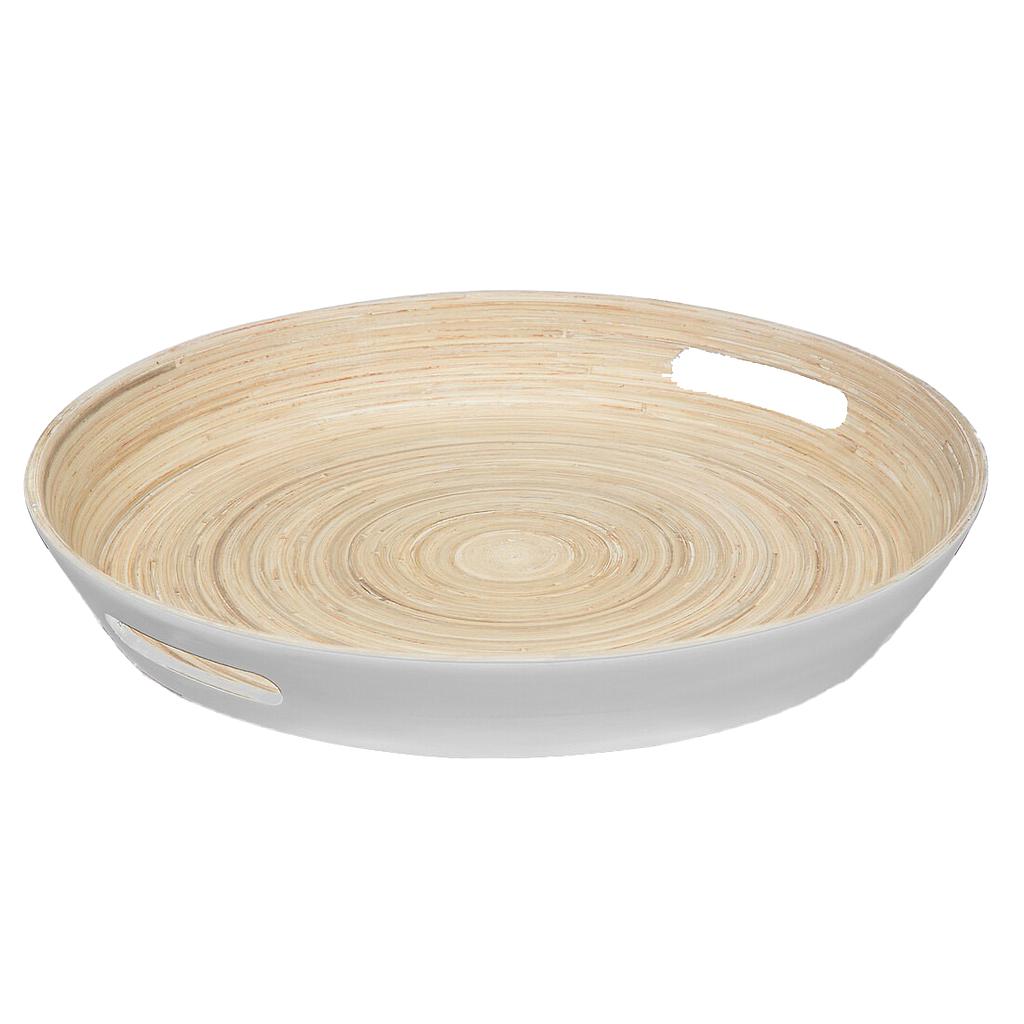 BANDEJA BAMBOO BLANCO 154107B (42 x 6cm)