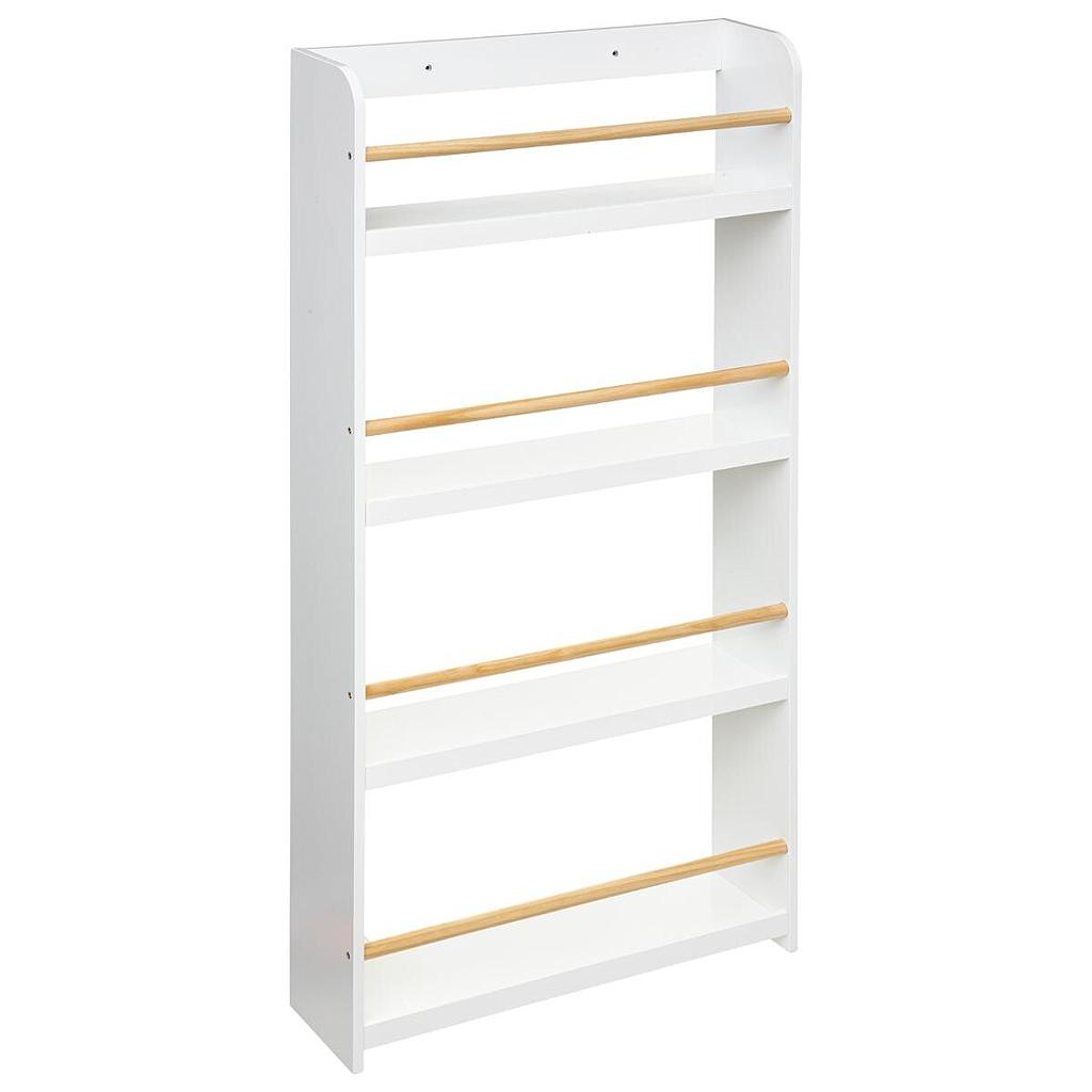 ESTANTE TIPO LIBRERO INFANTIL BLANCO 4 NIVELES 174087 (118 x 55 x 15cm)