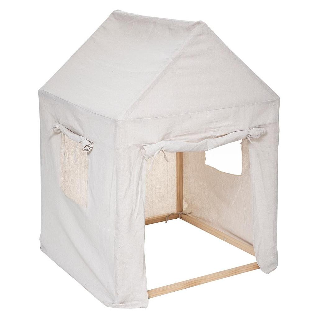 CARPA TIPO CABAÑA INFANTIL BEIGE CON VENTANAS 174151 (115 x 77 x 77cm)