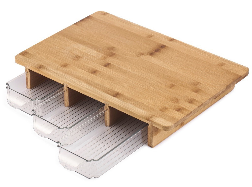 TABLA DE PICAR CON BANDEJAS EXTRAIBLES 301416 (41 x 28 x 6cm)